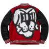 Supreme Bone Red Varsity Letterman Jacket