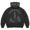 Supreme The Great China Wall Black Hooded Work Jacket