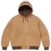 Supreme The Great China Wall Brown Hooded Work Jacket