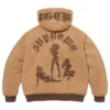 Supreme The Great China Wall Hooded Brown Work Jacket
