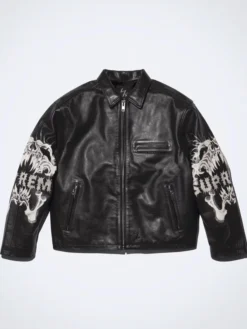 Supreme Y's by Yohji Yamamoto Leather Black Jacket