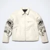 Supreme Y's by Yohji Yamamoto Leather White Jacket