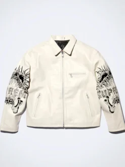 Supreme Y's by Yohji Yamamoto Leather White Jacket