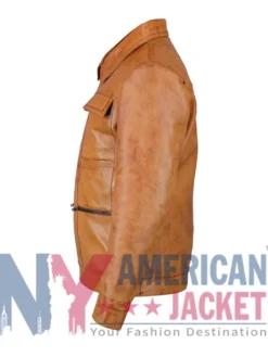 Taylor-Johnson Aaron Leather Brown Jacket
