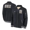 Texas Rangers Nike Authentic Collection City Connect Full-Zip Black Bomber Jacket
