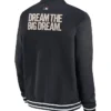 Texas Rangers Nike Authentic Collection City Connect Full-Zip Black Bomber Jacket Back