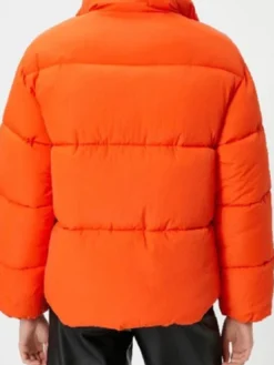 The Drama 2026 Zendaya Orange Puffer Jacket