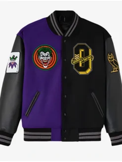 The Joker x OVO Batman Split Varsity Jacket