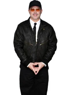 The Tonight Show Daniel Arsham Leather Black Jacket