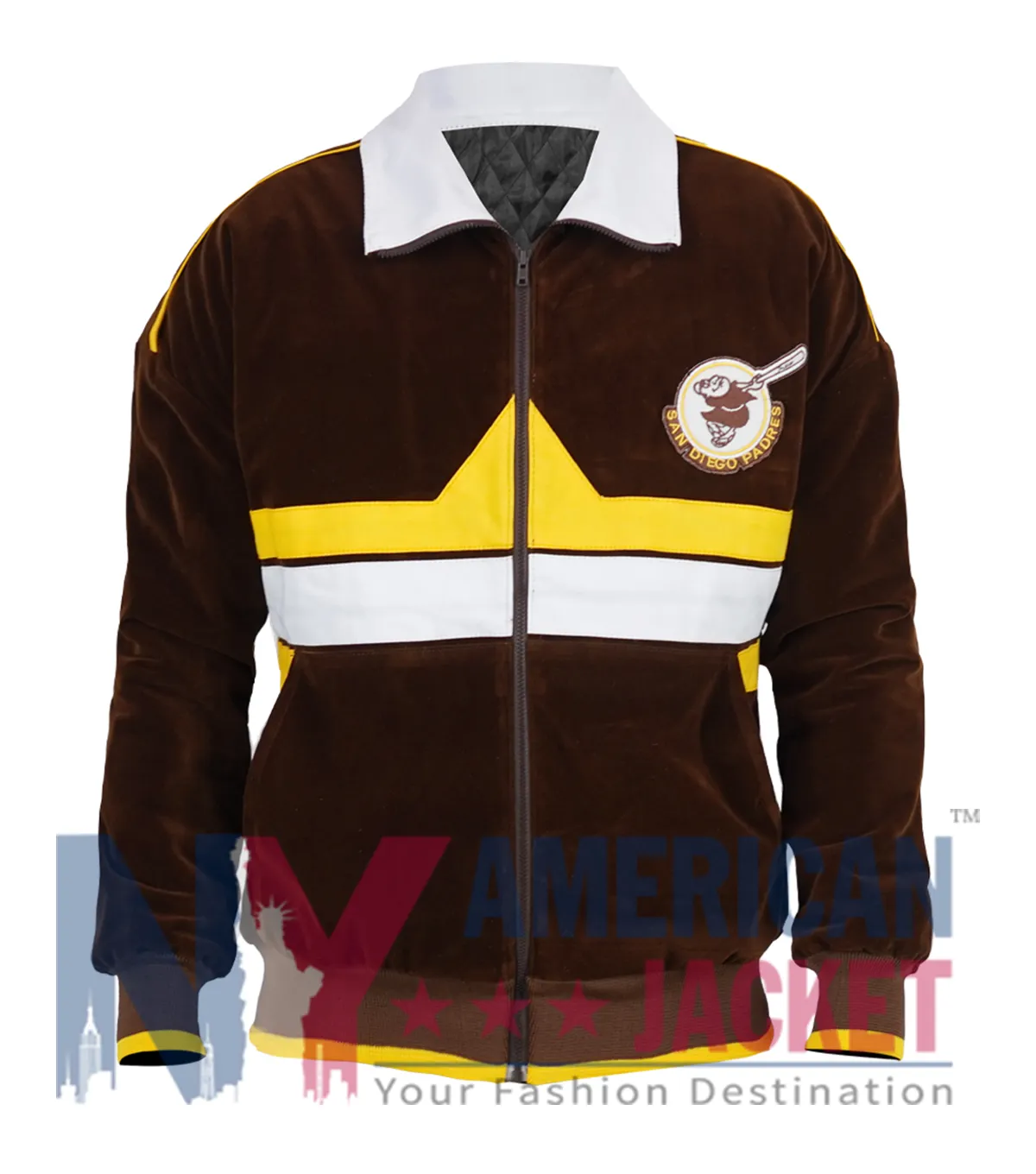 The Wild San Diego Padres Brown Collective Velvet Jacket