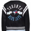 Toronto Blue Jays Printed Logo Varsity Satin Jacket