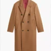 Travis Kelce Tommy Hilfiger New York Label Relaxed Double-Breasted Wool-Blend Coat front view
