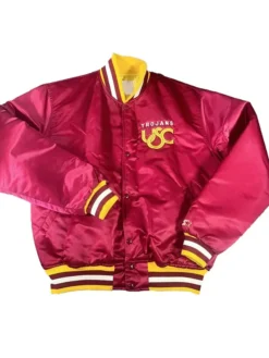 USC Vintage Trojans Script and Logo Vintage Bomber Jacket Style 2