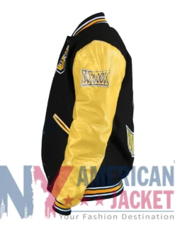 University Southern Varsity Black And Gold Jacket