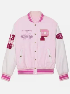 Victoria’s Secret X LoveShackFancy Pink Varsity Jacket