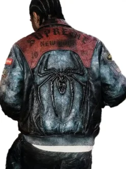 Vintage Spider-Man Leather 2026 Jacket