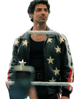 WrestleMania 42 Joe Jonas Star Leather Jacket