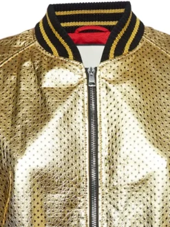 metallic-effect jacket