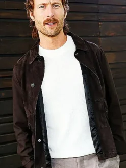 2026 Deadline Contenders Glen Powell Suede Jacket