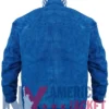 2026 Manchester United Pre-Match Adidas Chinese New Year Blue Suede Jacket Back