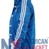 2026 Manchester United Pre-Match Adidas Chinese New Year Blue Suede Jacket Left