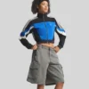 Adidas Blocking Blue Cropped Jacket