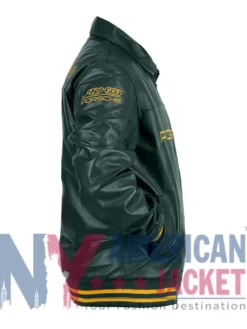 Aime Leon Dore Porsche Leather Green Jacket