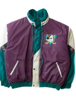 Anaheim Ducks Vintage Bomber Full Snap Jacket