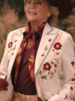 Annette Bening Dutton Ranch S01 White Floral Blazer