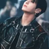 BTS World Tour Stanford 2026 Jungkook Black Biker Jacket