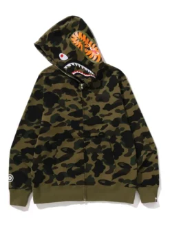 Bape 1st Camo Shark Green Full-Zip Hoodie