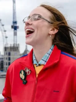 Billie Eilish Capital FM 2026 Red Jacket Front