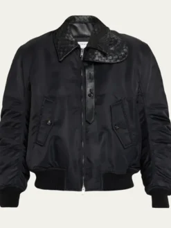 Bottega Veneta SS26 Intrecciato Collar Jacket
