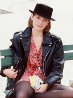 Alternative view of Bridget Fonda Singles Biker Leather Jacket