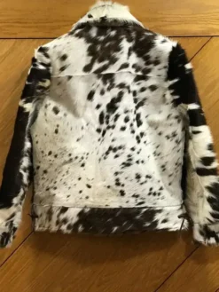 Cowhide Skin Fur Jacket Back