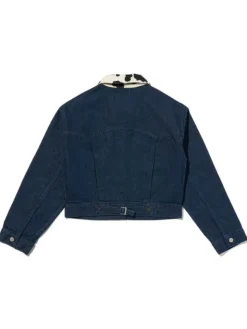 Buy Levis x Toy Story Type II Yodelayheehoo Cropped Blue Denim Jacket with Cow-Print Collar for Men and Women
