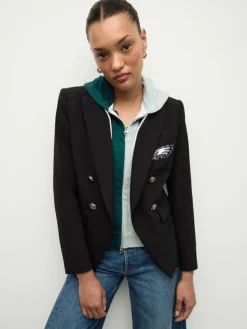 Buy-Now-Philadelphia-Eagles-Veronica-Beard-Black-Dickey-Blazer-For-Men-And-Women