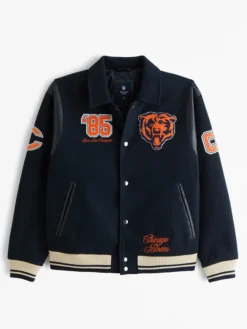 Chicago Bears Navy Blue Varsity Jacket