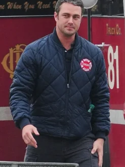 Chicago P.D. Blue Kelly Severide Quilted Jacket