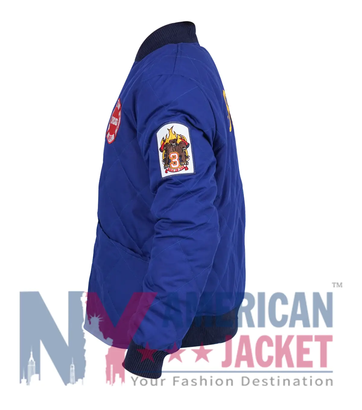 Chicago P.D. Kelly Severide Quilted Blue Jacket