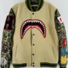 Chief Keef We Killed Bape Tan and Camo Varsity Jacket