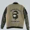Chief Keef We Killed Bape Tan and Camo Varsity Jacket Back