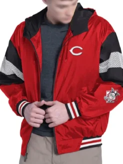 Cincinnati Reds Legacy Lightweight Red and Black Hooded Jacket