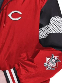 Alternative view of Cincinnati Reds Legacy Lightweight Red and Black Hooded Jacket