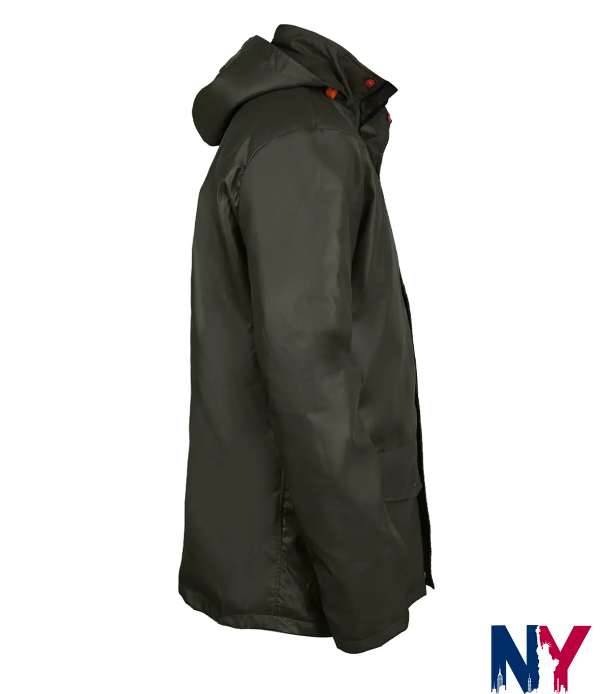 Close-up of Helly-Hansen Waterproof Gale Rain Green Workwear Jacket