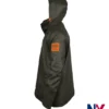 Close view of Helly-Hansen Workwear Waterproof Gale Rain Green Jacket