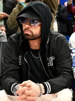 Detroit Eminem Black Bomber Jacket