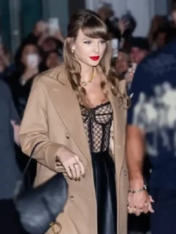 Double Date Night Taylor Swift Brown Coat