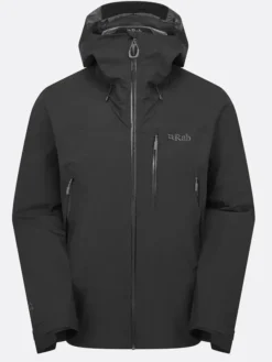 Downpour Mountain Waterproof Rab Jacket Black