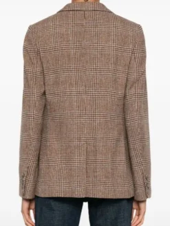 Dutton Ranch 2026 Kelly Reilly Brown Checkered Blazer
